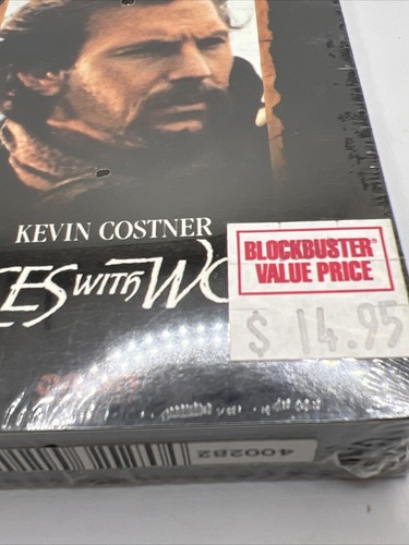 Dances with Wolves (VHS, 1993) New & Sealed W/ Blockbuster Price Tag - Picture 6 of 6