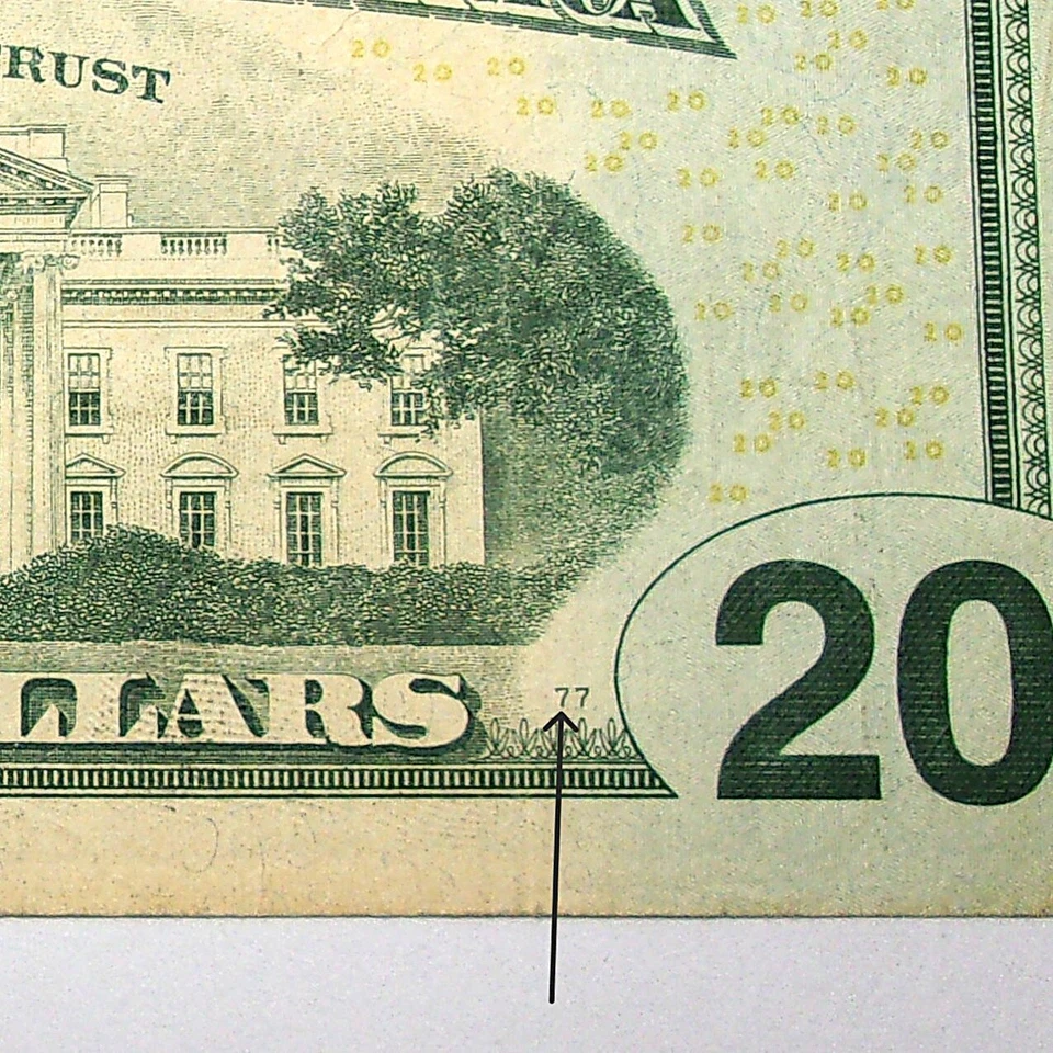 $20.00 Star Note Very Rare 2004 EK- Banknote with low back plate # of 77 RARE 1 - Image 3 of 3