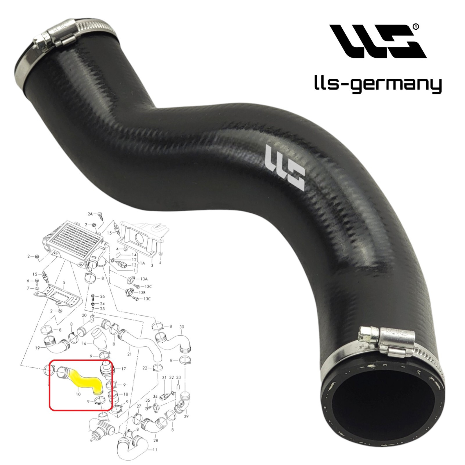 Turbo Charge Air Hose For VW California Westfalia T4 Bus 2.5 TDI 701145828