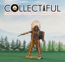 ELASTOLIN VINTAGE COMPOSITE FIGURE - WILD WEST INDIAN CHIEF - BROKEN HAND   