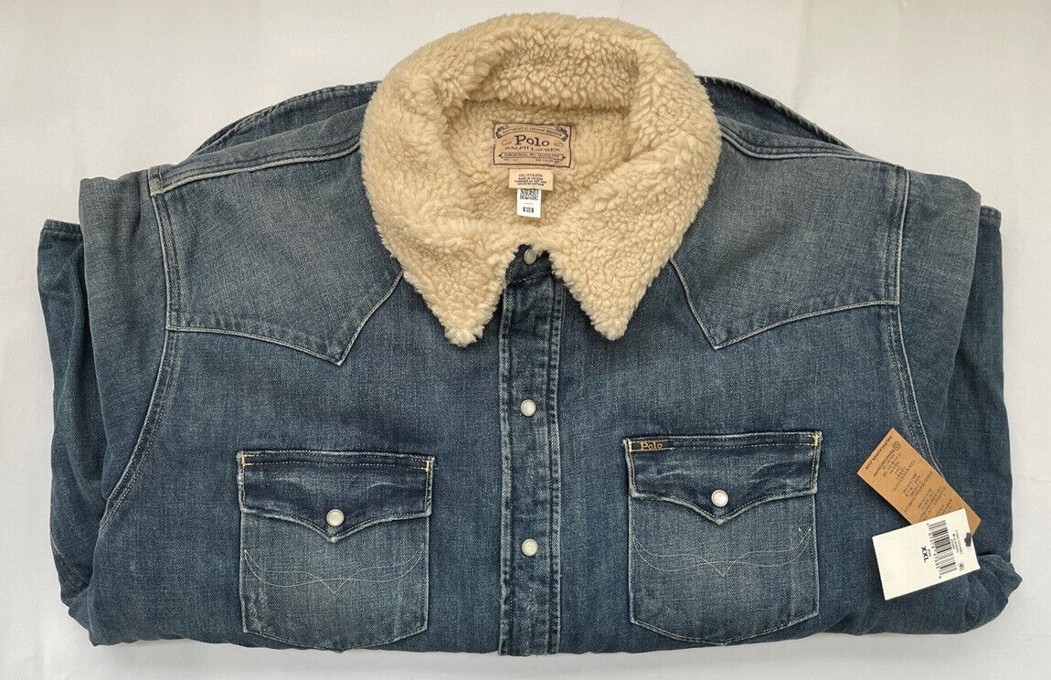 Polo Ralph Lauren Men's Western Style Lined Denim Shirt Polo Ralph Lauren Men's Western Style Lined Denim Shirt
