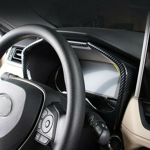 For Toyota RAV4 2019-2023 Carbon Fiber Inner Console Dash Panel Frame Trim Cover - Picture 3 of 8