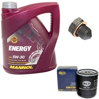 MotoröL ÖLfilter SM196 5W30 4Liter + ÖLablassschraube FüR Seat Fabia VW Lupo