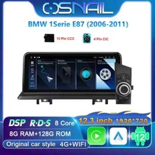 12.3"Android 12 For BMW 1 Series E81 E82 E87 E88 2006-2011 Multimedia Player GPS