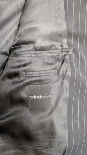 Windsor Sakko • Gr. L / 52 • anthrazit schwarz • Nadelstreifen - Bild 4 von 6