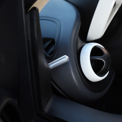 Silber abdeckung einstellknopfs für den rückspiegel für Benz Smart Fürtwo 16-21