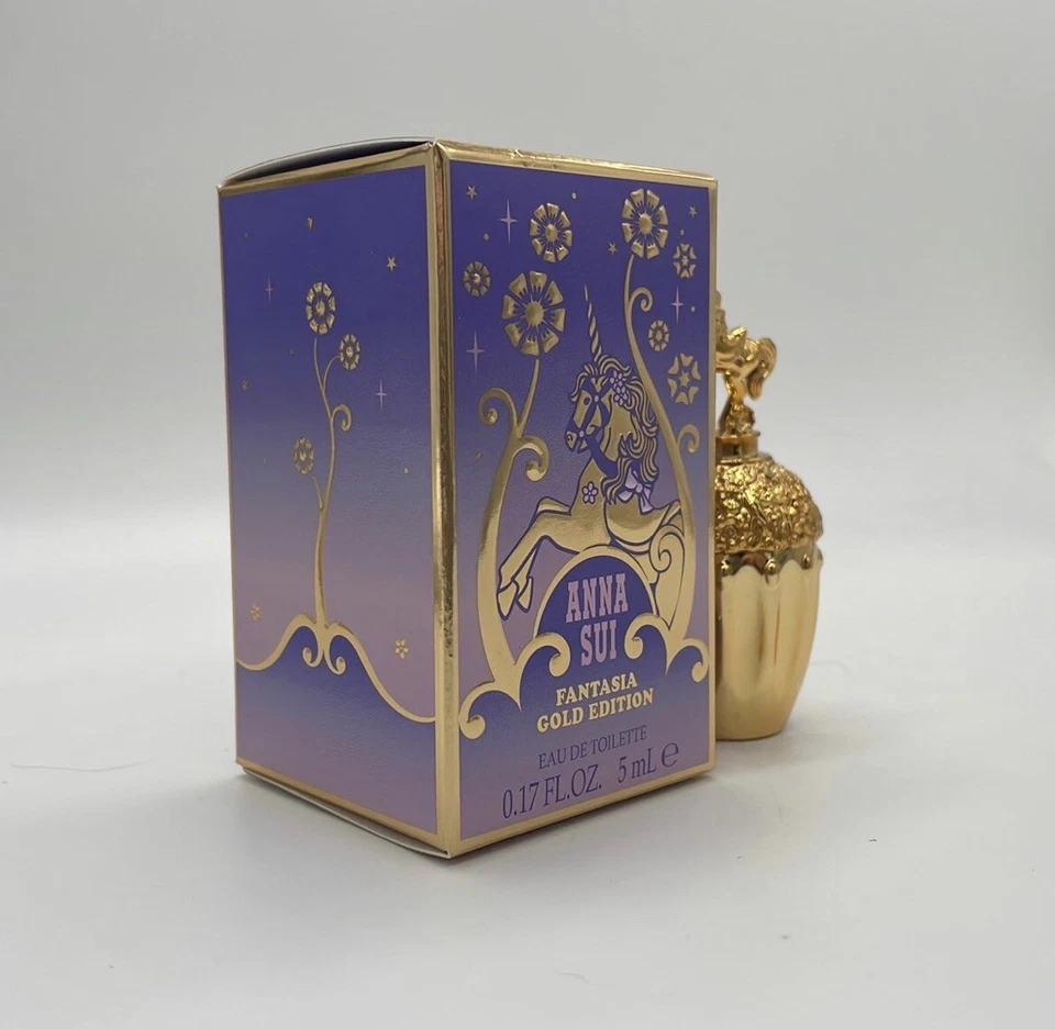 Anna Sui Fantasia Gold Edition 5 ml/0,17 oz miniatura dabbler-NUEVO EN CAJA Foto 2 de 4