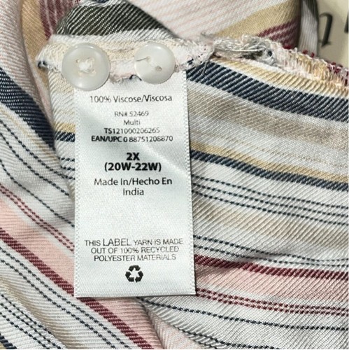 NWT Terra & Sky Womens 2X Plus Button Down Shirt Long Sleeve Relaxed Fit Pocket - Picture 9 of 14
