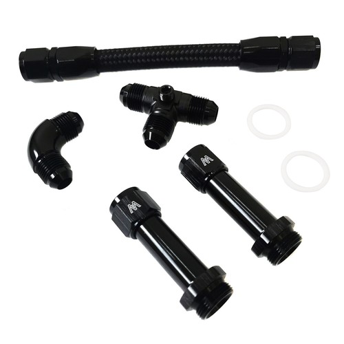 Kit de riel de entrada de carburador -8 AN línea de combustible doble entrada 4150 para Holley nuevo - Imagen 3 de 7