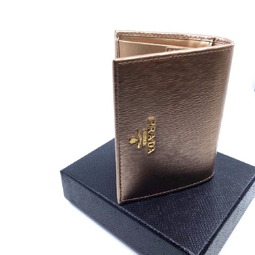 Prada Vitello Move Small Cipria Leather Flap Wallet NEW - Picture 4 of 7