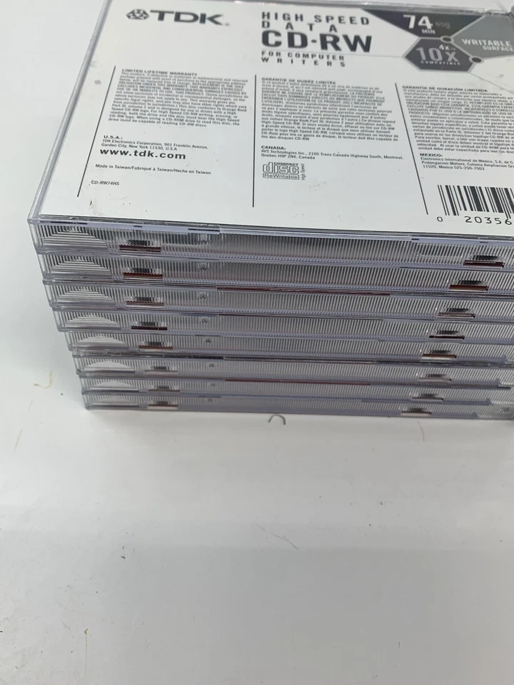 (16) New TDK High Speed Data CD-RW 650MB 74 MIN 10X Rewritable Compact Discs - Image 3 of 4