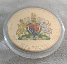 Five Pound copper/gold  coin celebrating Queen Eizabeth