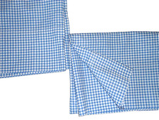 VINTAGE J.C. PENNEY BLUE GINGHAM CHECKS 2 STANDARD PILLOWCASES 20X28