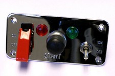 Autograss / rally /race /Starter Panel. 1 x Push Button 2 Switches 2 x lights