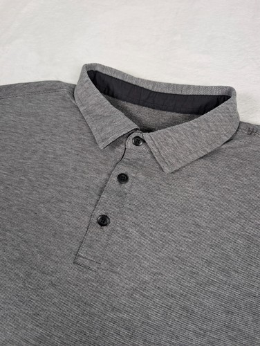 Lululemon Evolution Polo Shirt Mens Large Gray Stretch