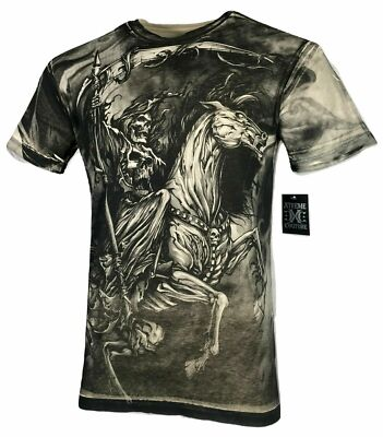 #ad Xtreme Couture Affliction Men#x27;s T Shirt DARK HORSE Skull Tattoo Biker S 5XL $25.95