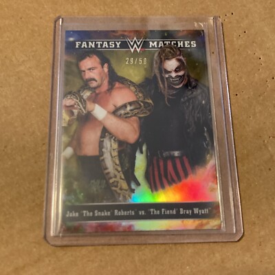 Bray Wyatt Gold refractor/50 2020 Topps Chrome WWE Fantasy Matches Jake Roberts