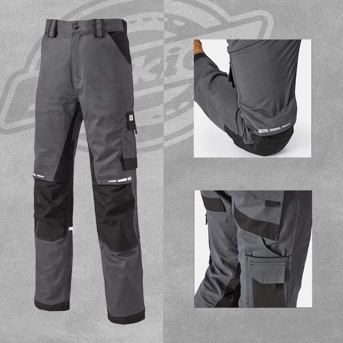 Dickies GDT Premium Cargo Trousers Work Wear Protective Pants - Grey/Black
Opens in a new window or 