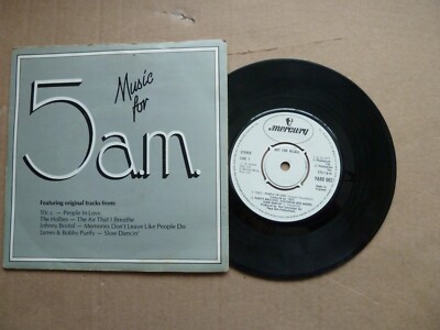 VA MUSIC FOR 5 AM 10CC / HOLLIES / JOHNNY BRISTOL / JAMES & BOBBY PURIFY - 7'' PS