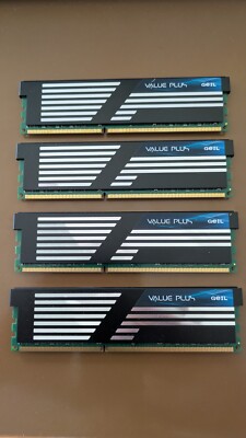 4 x 4GB PC RAM Geil Value Plus PC3 - 10660U DDR3 GVP316GB1333C7QC