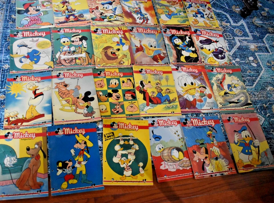 Disney Vintage - LOTE DE 66 REVISTAS DE Mickey Mouse belgia Foto 2 de 4