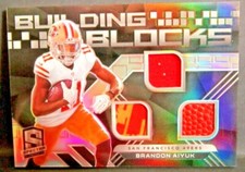 Brandon Aiyuk 2020 Spectra Building Blocks REF GU Glove,Ball,Patch#43/99 ROOKIE!