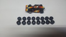 16 Silicone Tires AFX Aurora G Plus Tyco Magum HO Slot Car .449 OD C2 Black