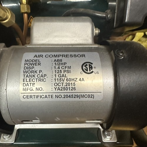 Rolair 1/2 HP Air Compressor Ultra Quiet 1 Gallon 25psi Air Buddy - Picture 2 of 10