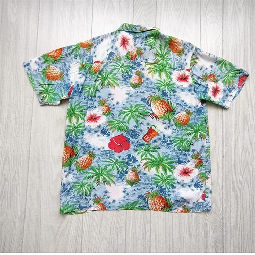 Kennington LTD Hawaiian Shirt Floral Rayon Colorful Button Up Short Sleeve L - Picture 6 of 12