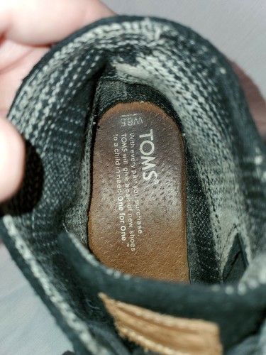 TOMS Desert Wedge Lace-Up Ankle Booties black suede womens 6.5 300512 - Picture 5 of 7