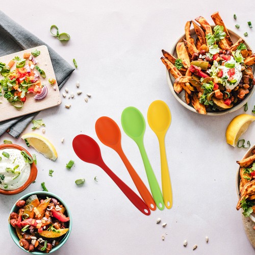 4 Pcs Silicone Spoon Child Baby Cooking Spoons for Nonstick Heat Resistant - Picture 12 of 12