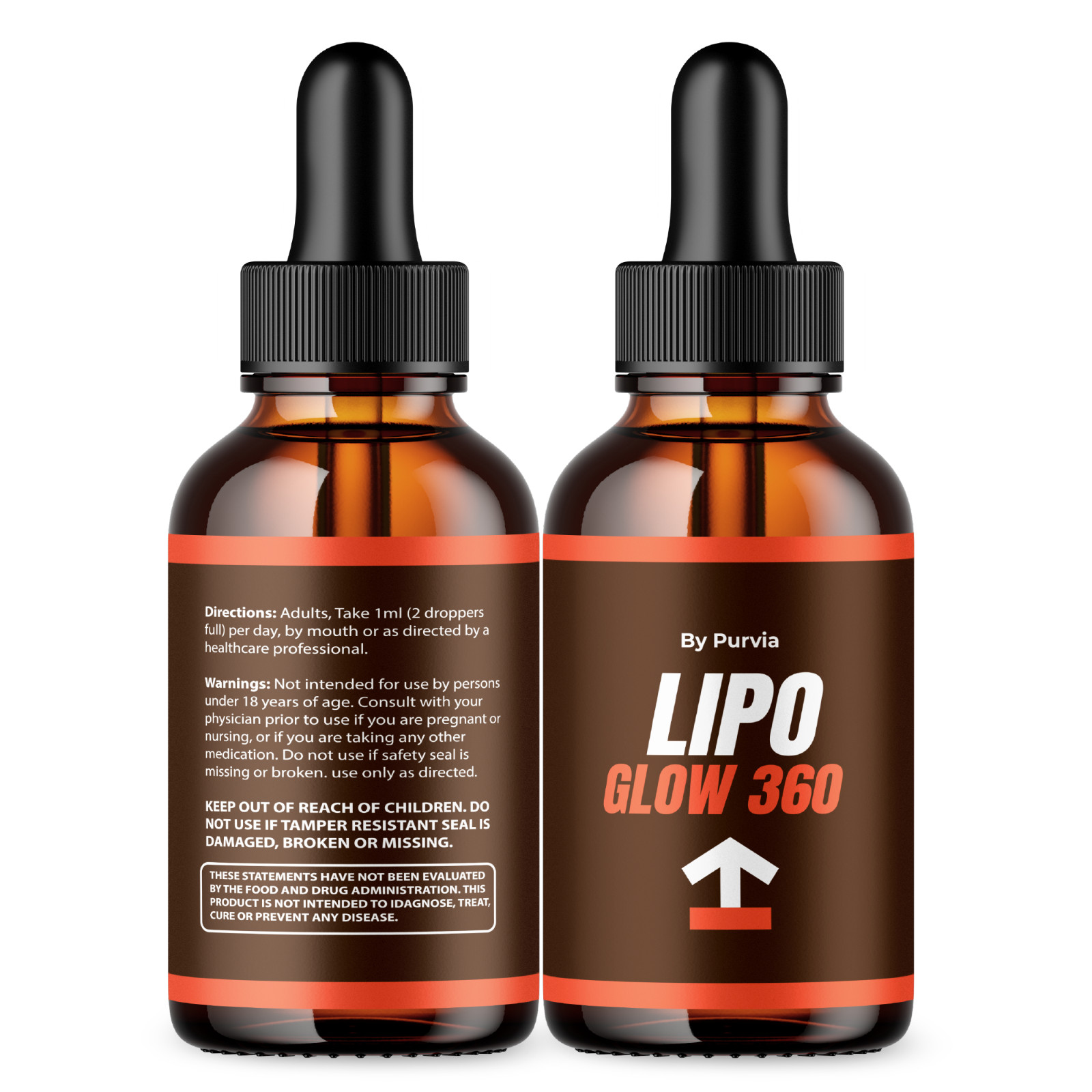 (2 Pack) Lipo Glow 360 Liquid Drops for Advanced Overall Wellness Support