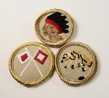 BSA 2010 Gold Mylar Special Issue Merit Badges: Pathfinding Stalking & Signaling