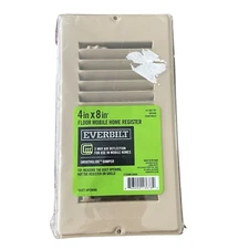 NEW Everbilt 4 in. x 8 in. 2-Way Steel Mobile Home Floor Register in Brown
