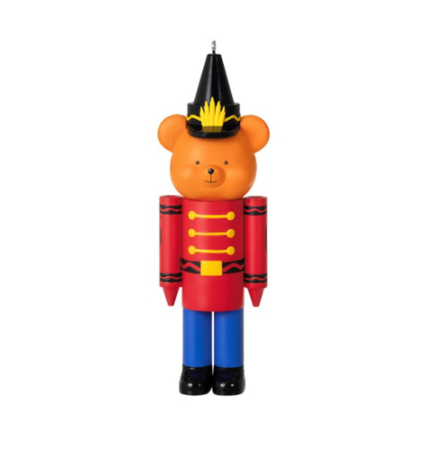 NEW 2021 Crayola Colorful Toy Soldier Teddy Bear Keepsake Ornament - Picture 2 of 5