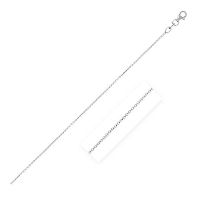 Doppelte ausziehbare Kabelkette in 14k Weißgold (1,0 mm)