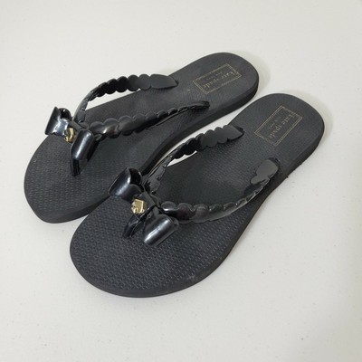 Kate Spade Womens Denise Black Flip Flops Sandals Size 7/8 Preowned 640819099248 | eBay