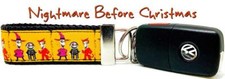 Horror Key Fob Wristlet 1 1/4"wide Zipper pull Camera strap