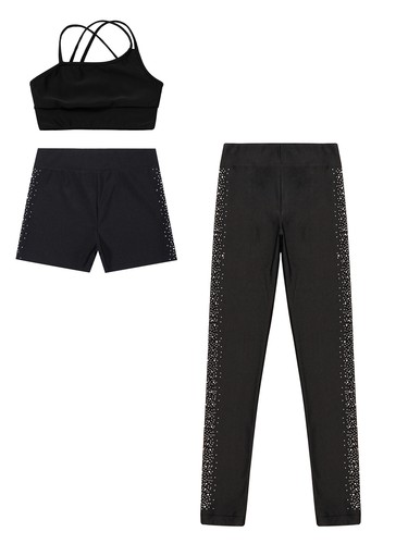 Kids Girls Crop Top And Shorts Pants Dance Tracksuit Daily Wear Casual Costume - Picture 9 of 31