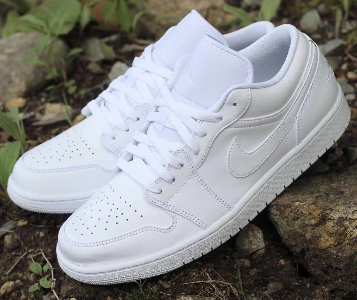 Nike Air Jordan 1 Low Triple White 553558-136 Mens New | eBay Nike Air Jordan 1 Low Triple White 553558-136 Mens New | eBay