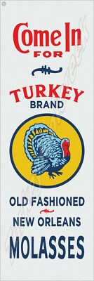 Turkey Brand Molasses 6'' x 18'' Metal Sign
