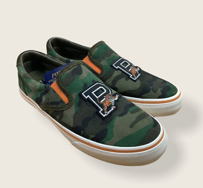 Ralph Lauren Green Camouflage Slip-On Sneakers NIB RALPH LAUREN THOMPSON SLIP ON SNEAKER / SHOE CAMO  main image 2