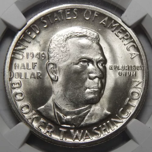 1949-S NGC MS67 BOOKER T. WASHINGTON HALF DOLLAR SILVER COMMEMORATIVE