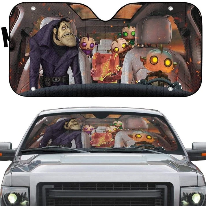 3D Scooby-Doo Car Sun Shade - Dick Dastardly Auto Sun Protector