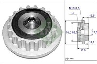 INA Generatorfreilauf FüR VW Multivan T5,PHAETON,TOUAREG,TRANSPORTER T5