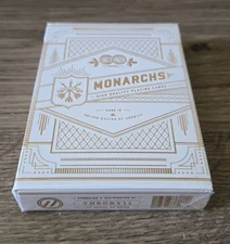 NEW SEALED MONARCHS THEORY 11 WHITE GOLD PLAYING CARDS 