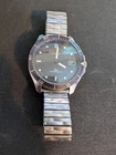VINTAGE TIMEX 1980s SPORT DIVER DATE MECHANICAL WIND UP MEN'S SS WATCH