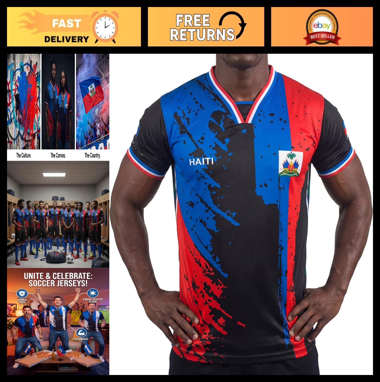 2026 World Heritage National Flag Soccer Jersey - Mexico USA Germany Haiti Shirt