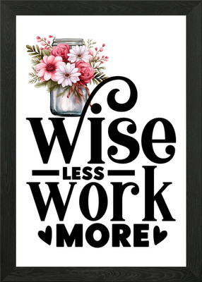 Work more Gerahmtes Wandbild Poster Leinwanddruck Bild