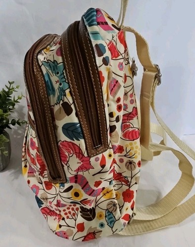 Lily Bloom Lovecats Mini Backpack Colorful Cats Floral Zip Backpack *READ - 第 7/14 張圖片